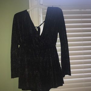 Black sparkly romper